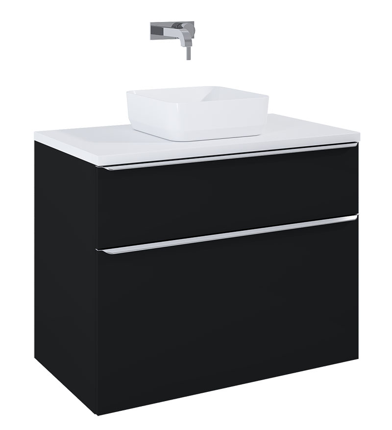 Elita Lofty Black Szafka 90 cm Z Umywalką Nomia 50 cm i Blatem 90 cm (168304+145042+167035)
